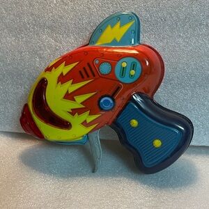 Schylling Atomic Ray Gun Tin Toy Friction Powered Space Sparking Action Red 5